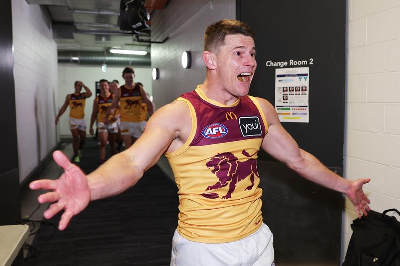 Zorko celebrated as hard as anyone in the Brisbane contingent.