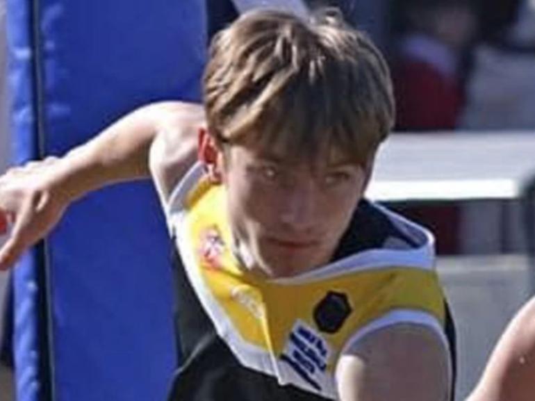 Angle Vale player Henry Nau was taken to Royal Adelaide Hospital by a MedSTAR emergency medical retrieval helicopter 