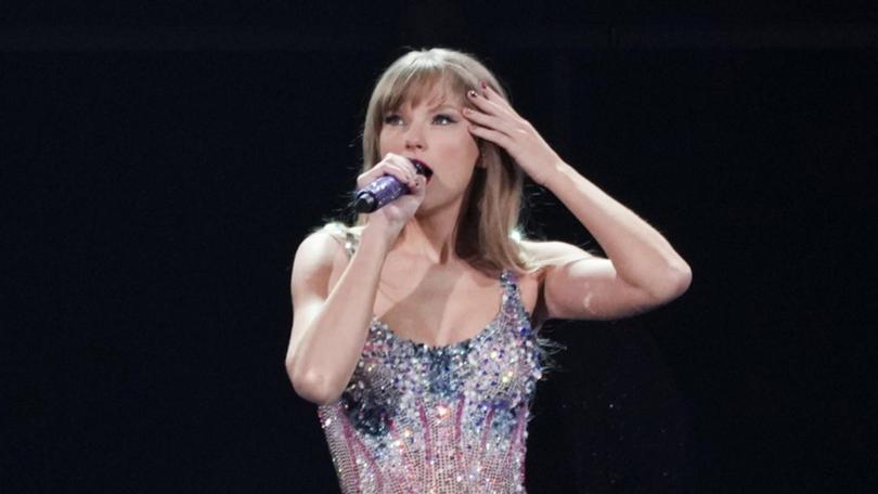 Taylor Swift said on Instagram she planned to vote for Kamala Harris in the presidential election. (AP PHOTO)