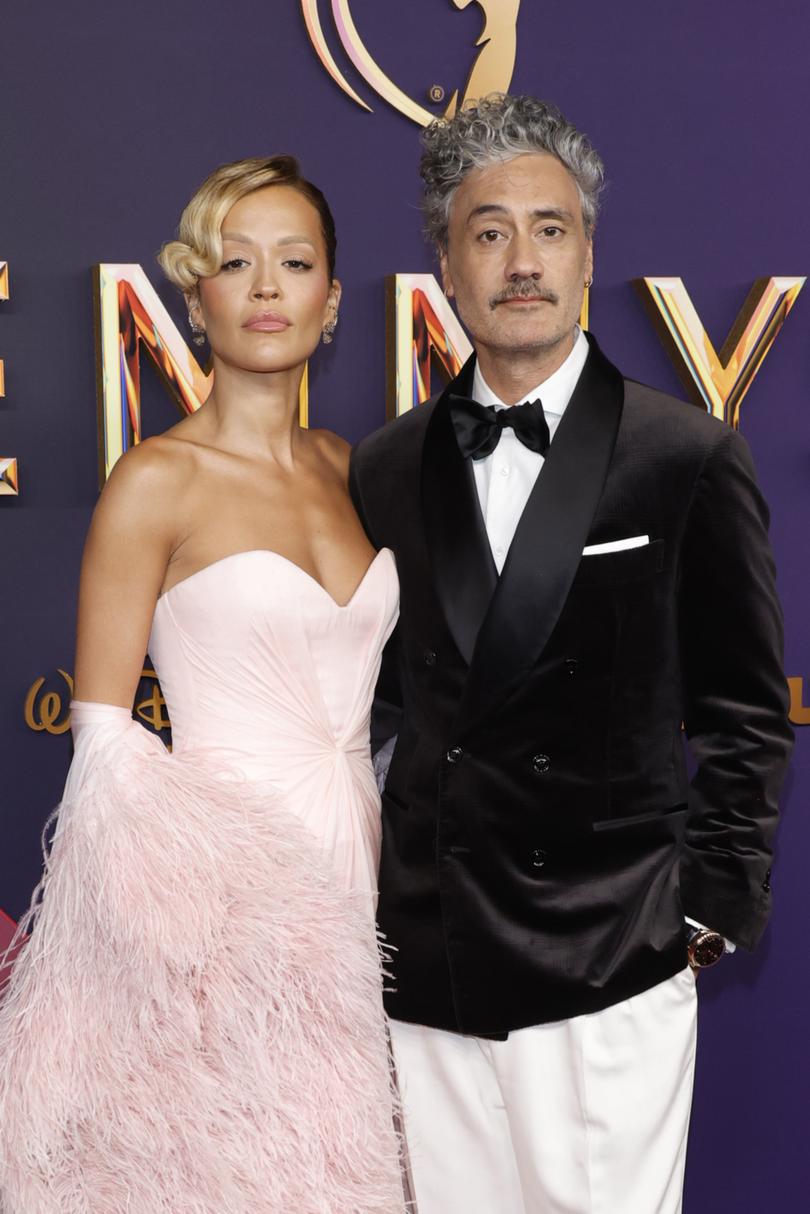 LOS ANGELES, CALIFORNIA - SEPTEMBER 15: (L-R) Rita Ora and Taika Waititi attend the 76th Primetime Emmy Awards at Peacock Theater on September 15, 2024 in Los Angeles, California. (Photo by Frazer Harrison/Getty Images)