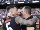 Magpies assistant Hayden Skipworth (right) has emerged as the Eagles’ frontrunner.