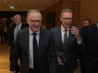 Prime Minister Anthony Albanese and BCA President Geoff Culbert arrive at the Business Council of Australia’s 2024 Annual Dinner.