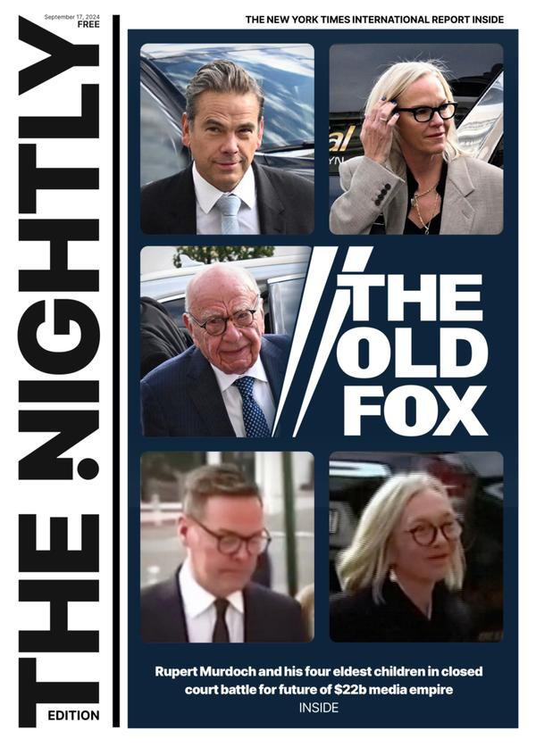 The front page of The Nightly for 17-09-2024