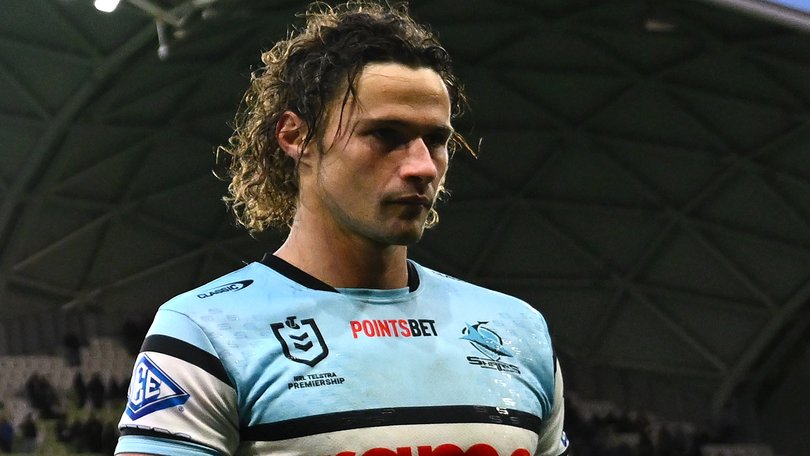 Nicho Hynes after losing the NRL Qualifying Final match between Melbourne Storm and Cronulla Sharks at AAMI Park.