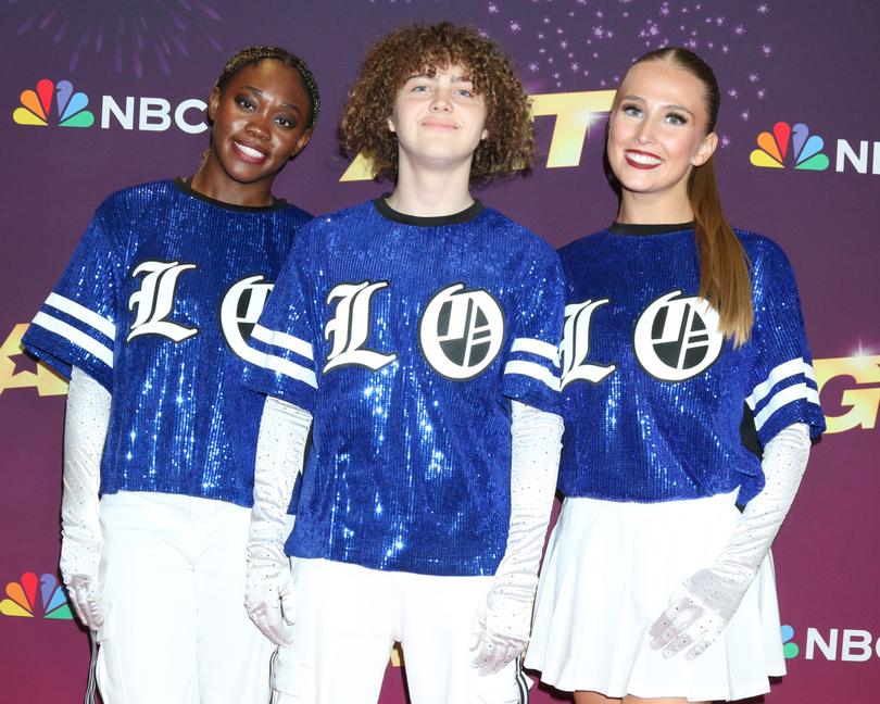 Los Osos High School dance group, Emily Gold (far right) at the America's Got Talent Live Show Red Carpet recently.