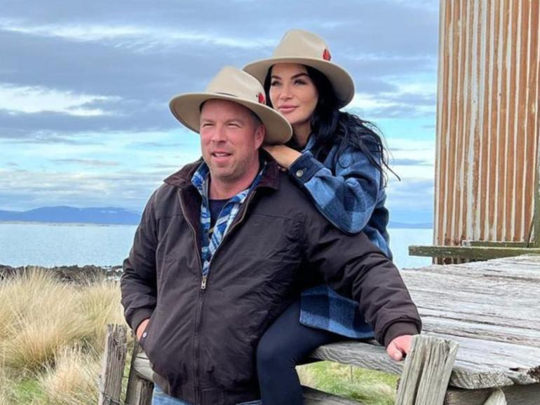 Farmer Andrew Coleman and Claire Saunders.