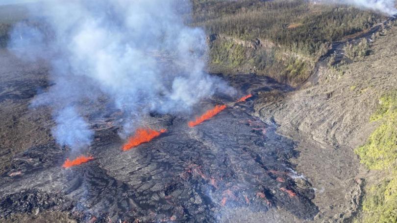 Kilauea's middle East Rift Zone in Hawaii Volcanoes National Park has erupted again.