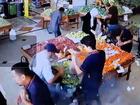 CCTV footage shows the moment a pager explodes in somebody's pocket while shopping. At least 11 are dead, 4000 injured in mass attack on Hezbollah pagers. 