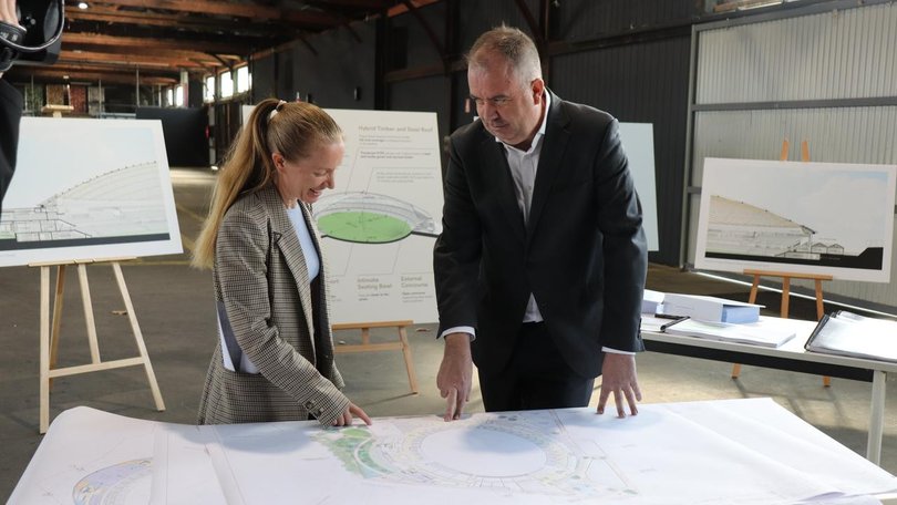 The developers say they'll go over the costing of the planned Hobart stadium to meet the budget.