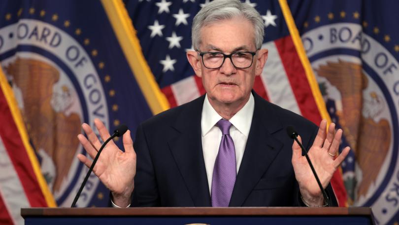 US Federal Reserve Board Chairman Jerome Powell at the headquarters of the Federal Reserve.