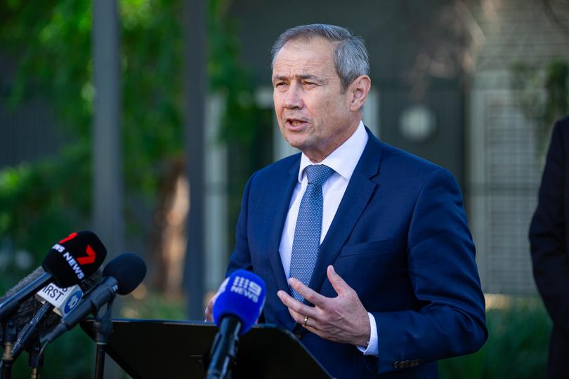 Pictures of Premier Roger Cook and Health Minister Amber-Jade Sanderson providing an update on maternity services in the state, at Osborne Park Hospital, in Osborne Park, Perth.
