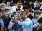 Douglas Costa has proved an instant hit with Sydney FC fans after a superb Australian bow. (Dan Himbrechts/AAP PHOTOS)