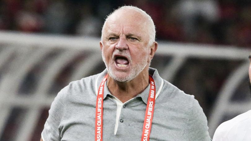 Graham Arnold during the Indonesia match.