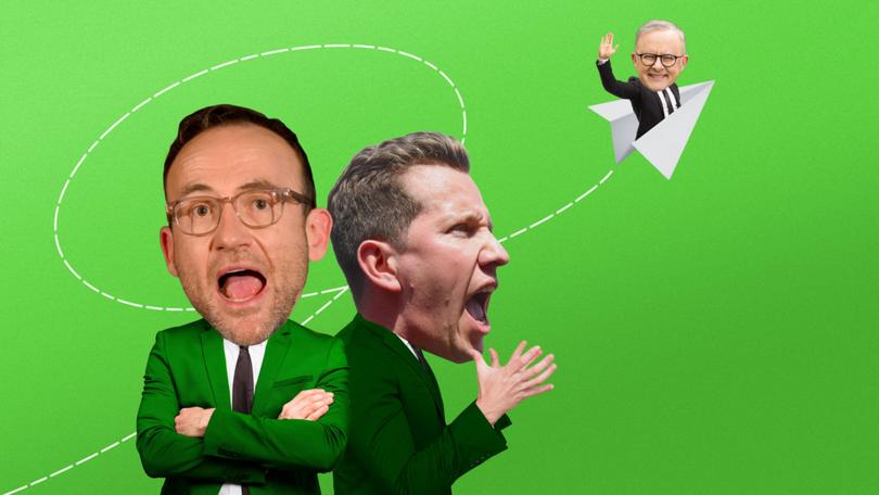  Anthony Albanese will be glad to leave Greens agitators Adam Bandt and Max Chandler-Mather behind after a week of chaos over Labor’s housing bill in Canberra.