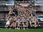 The Cats celebrating their 2022 Grand Final victory.