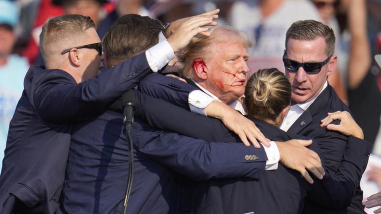 The Secret Service has said it's "ashamed" of the security lapse at Donald Trump's July 13 rally. (AP PHOTO)