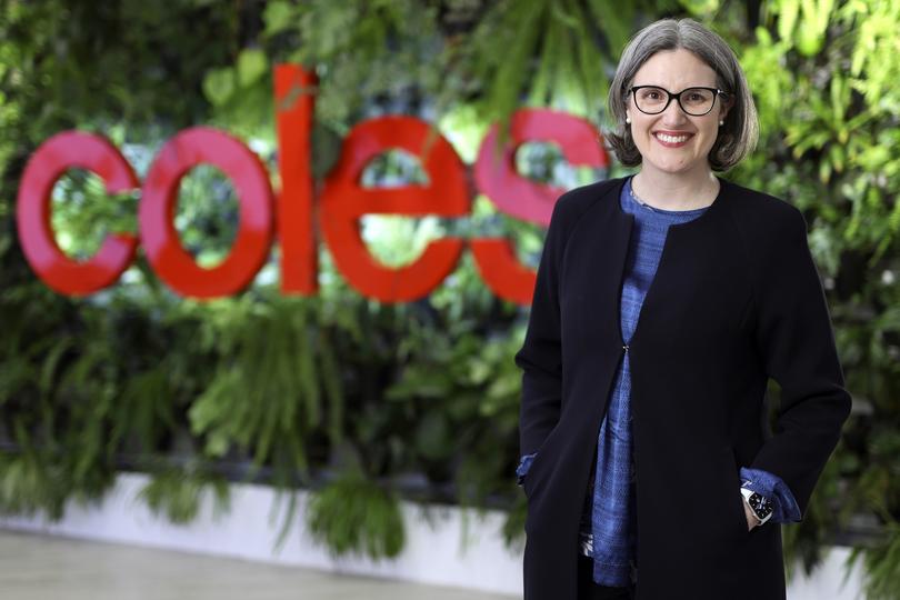 Leah Weckert, Chief Executive Officer of Coles Group, poses for a photo as Coles announce their full year results for FY24 at Coles Store Support Centre, Melbourne, Australia on August 27th 2024. Photo by Martin Keep/Coles