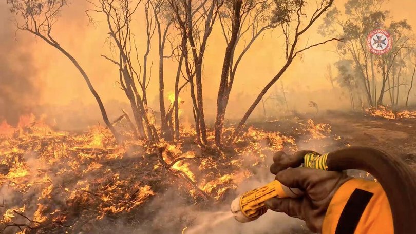 Crews are battling to contain a bushfire at Lakeland, nearly 250km north of Cairns (file photo). (HANDOUT/QUEENSLAND FIRE AND EMERGENCY SERVICES)