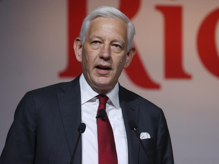 Rio Tinto Chair Dominic Barton