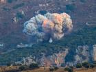 Smoke billows from the site of an Israeli airstrike in Marjayoun, near the Lebanon-Israel border, on September 23.