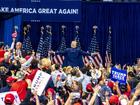 Former President Donald Trump during a campaign rally at Nassau Veterans Memorial Coliseum in Uniondale, N.Y., Sept. 18, 2024. 