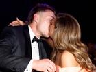 Patrick and Monique Cripps share a moment after the Blues star won his second Brownlow.