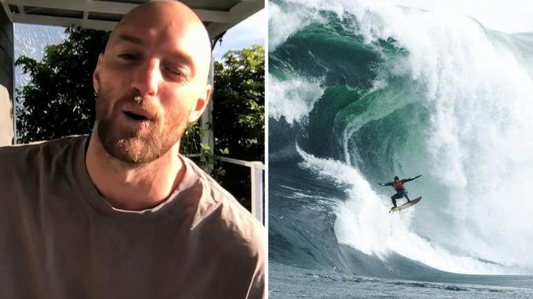 Mikey was surfing an eight-metre wave in Tasmania before being knocked unconscious in the water. Here’s how he survived.