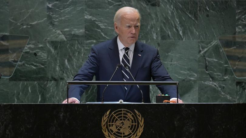 U.S. President Joe Biden addresses the United Nations Headquarters during the 79th General Assembly (UNGA).