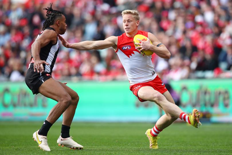 Isaac Heeney single-handedly dragged the Swans over the line against Collingwood in Round 22. 