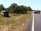 A car was trying to overtake another vehicle when it crashed at Goodwood.