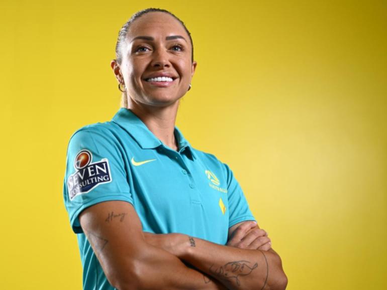 Matildas star Kyah Simon has returned to Sydney FC for her third ALW stint in sky blue. (Joel Carrett/AAP PHOTOS)