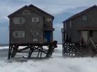 Video shows the moment a home collapses and is swallowed by the ocean in the Outer Banks, marking the third home to be lost in the past week.