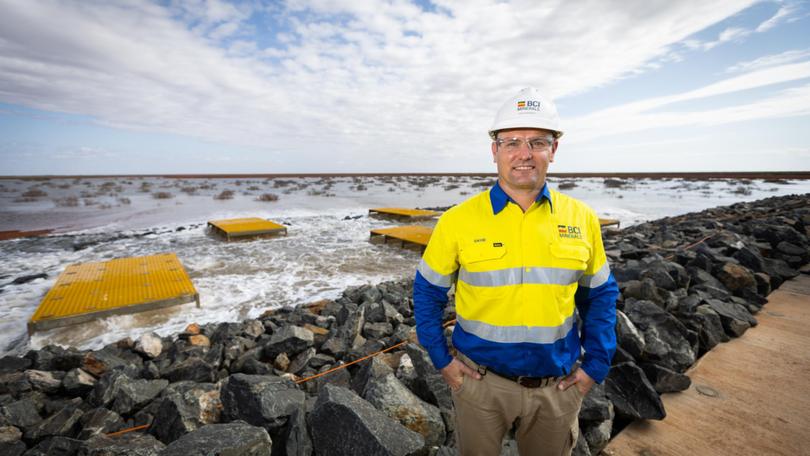 CI Minerals’ boss David Boshoff with pumps at the Mardie project near Karratha.