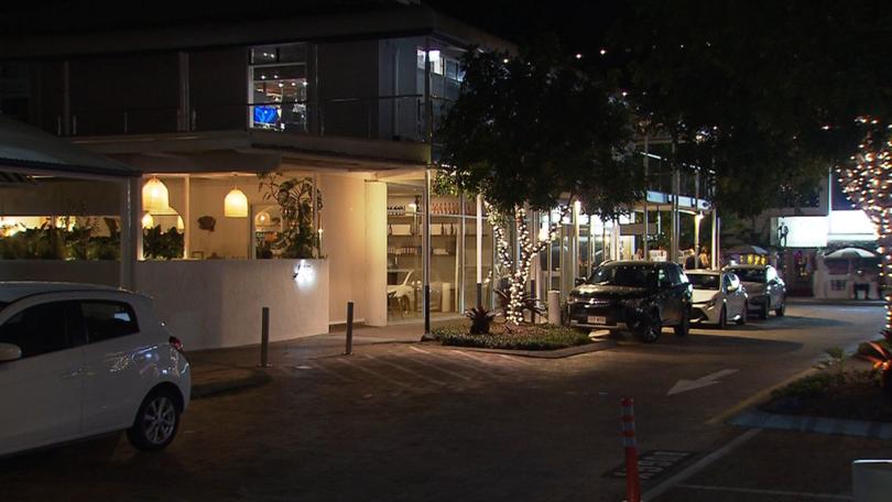 A man was stabbed in the back at a Hope Island restaurant.