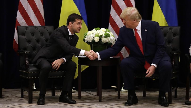 Donald Trump last met Ukrainian President Volodymyr during his previous term in office. (AP PHOTO)