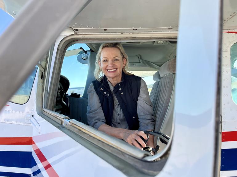 Sussan Ley has acquired her pilot license again so she can fly around her electorate and meet with constituents.