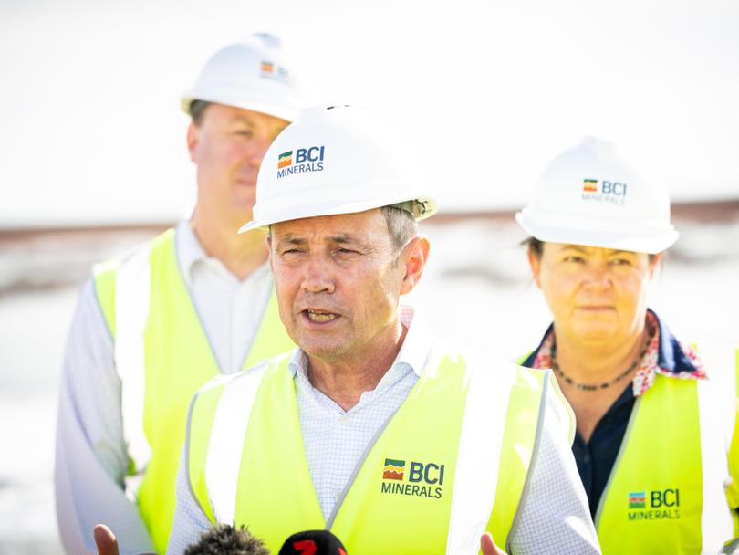 Premier Roger Cook at the Mardie Project in Karratha