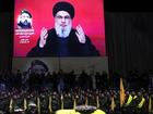 Hezbollah leader Hassan Nasrallah says Israel has "crossed red lines" by killing a commander. (AP PHOTO)