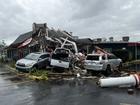 Damage caused by the storm that started as Hurricane Helene in Rocky Mountain, North Carolina.