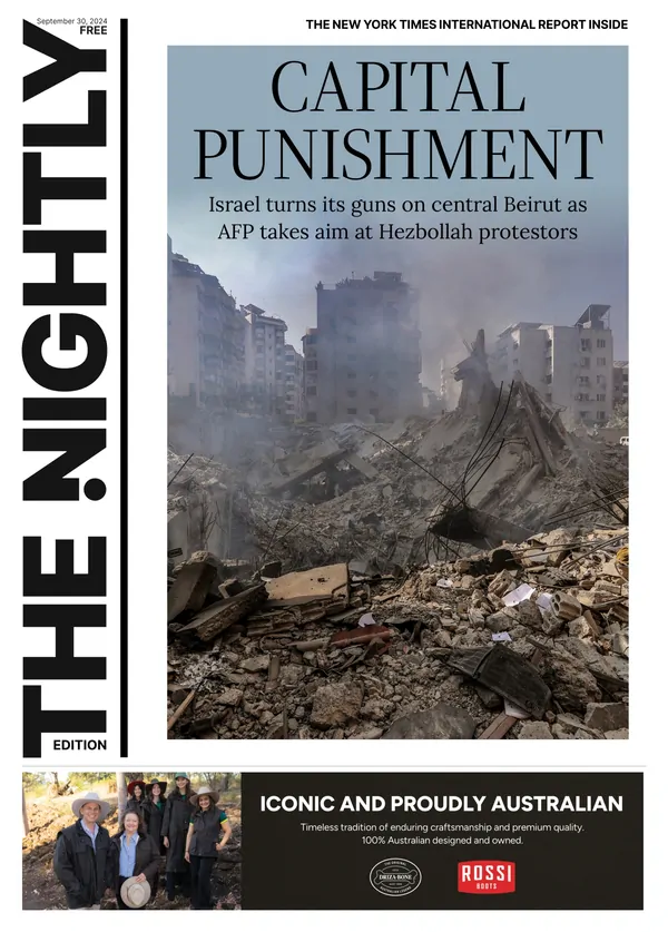 The front page of The Nightly for 30-09-2024