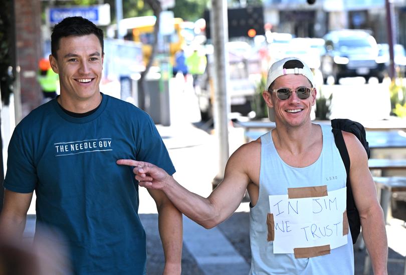 Hugh McCluggage (left) and Dayne Zorko.