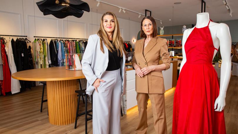 With spring a favourite season for weddings, local business owners Jill Hoad (left) and Liz Carberry are getting mothers-of-brides and bridal parties walking through the doors of their Subiaco boutique Mara Collective.