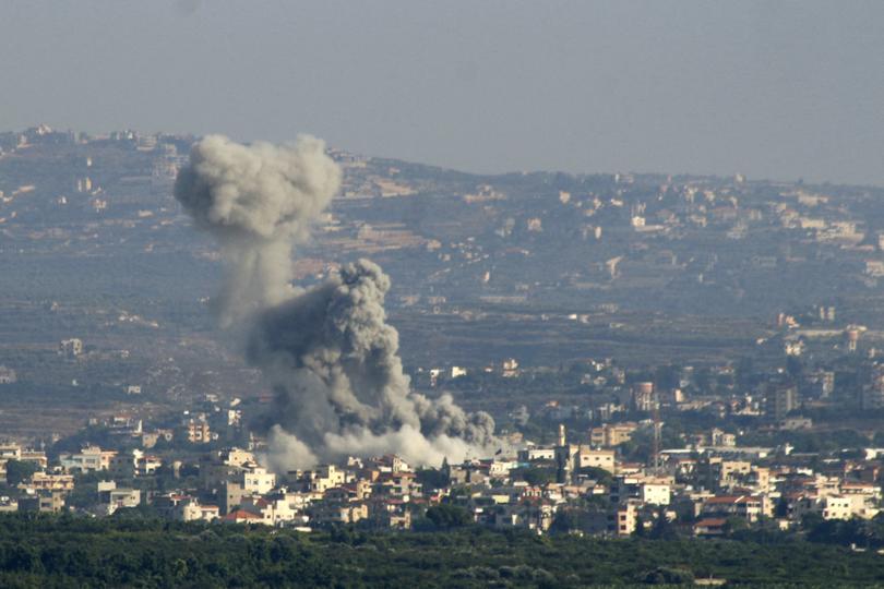 Smoke billows after an Israeli strike on villages near the southern Lebanese city of Tyre on September 29, 2024. (Photo by Kawnat HAJU / AFP) (Photo by KAWNAT HAJU/AFP via Getty Images)