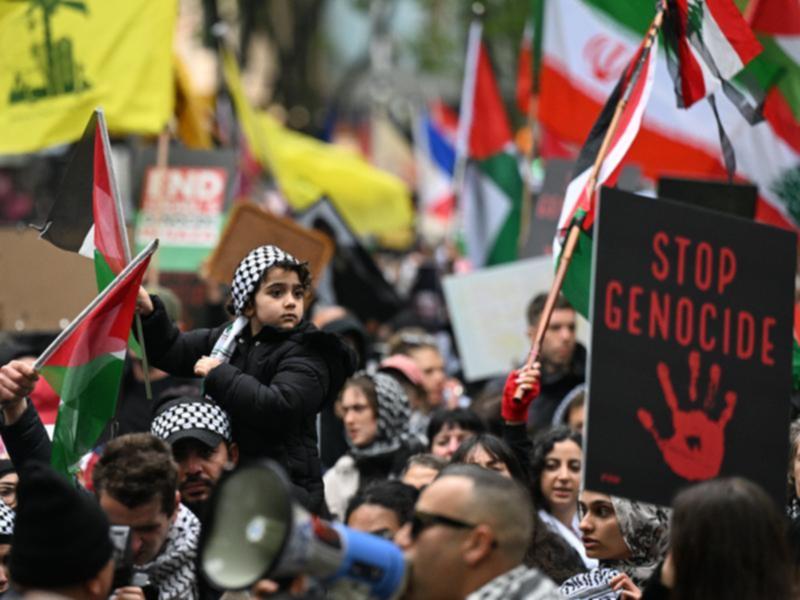 Protest demonstration in Melbourne.