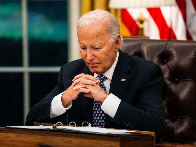 The widening gap between US desires and Israeli behavior has left the administration struggling to adapt its diplomatic efforts to accommodate Netanyahu’s impulses. President Joe Biden in the Oval Office on Monday. 