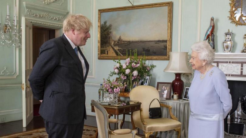 A file photo of Boris Johnson and Queen Elizabeth II