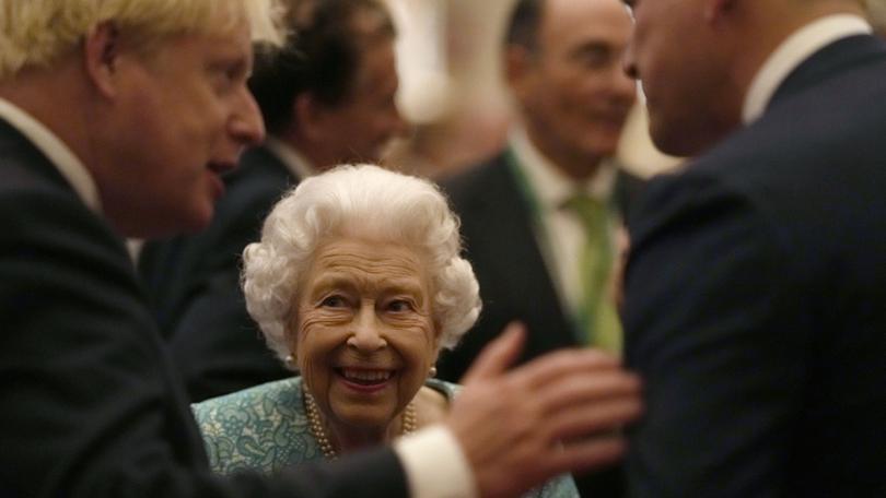 Former prime minister Boris Johnson, left, said Queen Elizabeth died after suffering from bone cancer.