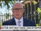 Opposition Leader Peter Dutton has confronted an ABC journalist for seemingly equating Israel with Hezbollah.