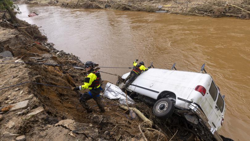 Rescuers are searching for survivors after Hurricane Helene barrelled through southeastern US states. 