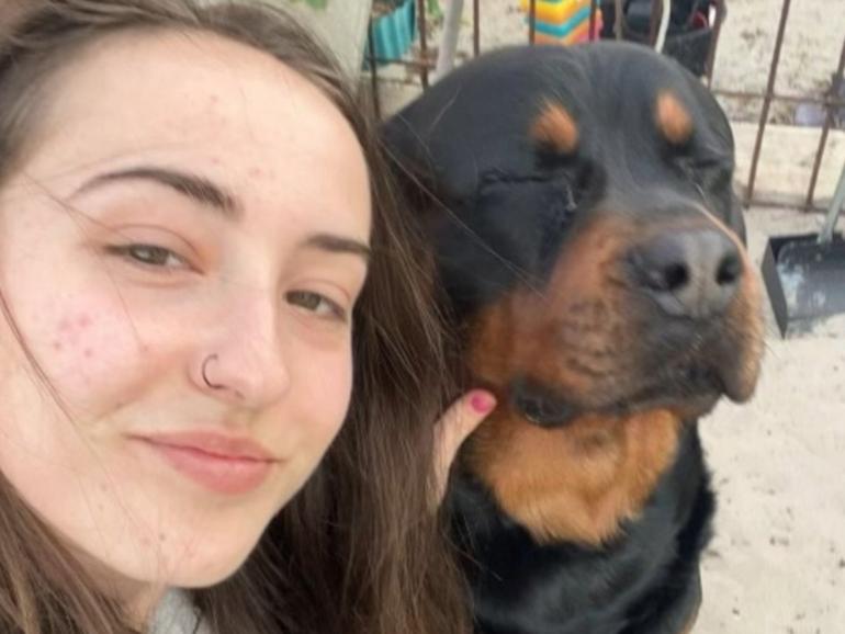 A 19-year-old Perth woman has shared a warning after she was mauled by a dog she has known since it was a puppy.